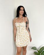 Load image into Gallery viewer, Ladies Floral Sun Dress    Color: Yellow/Cream
