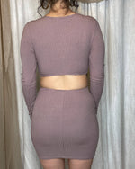 Load image into Gallery viewer, Ladies Ribbed Knit Dress   Color: Mauve
